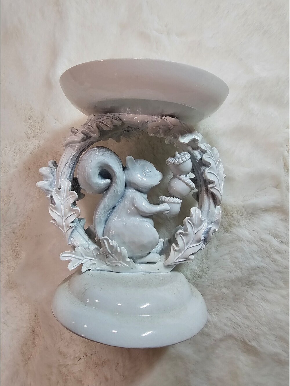 Squirrel with Nuts Candle and Soap holder Set
